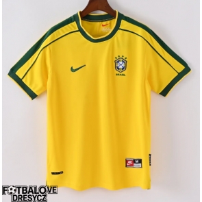 Brazílie 1998 Retro Domácí Dres Krátký Rukáv